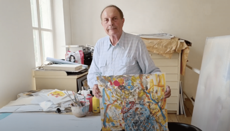 Attersee malt Mai Wolf im Atelier