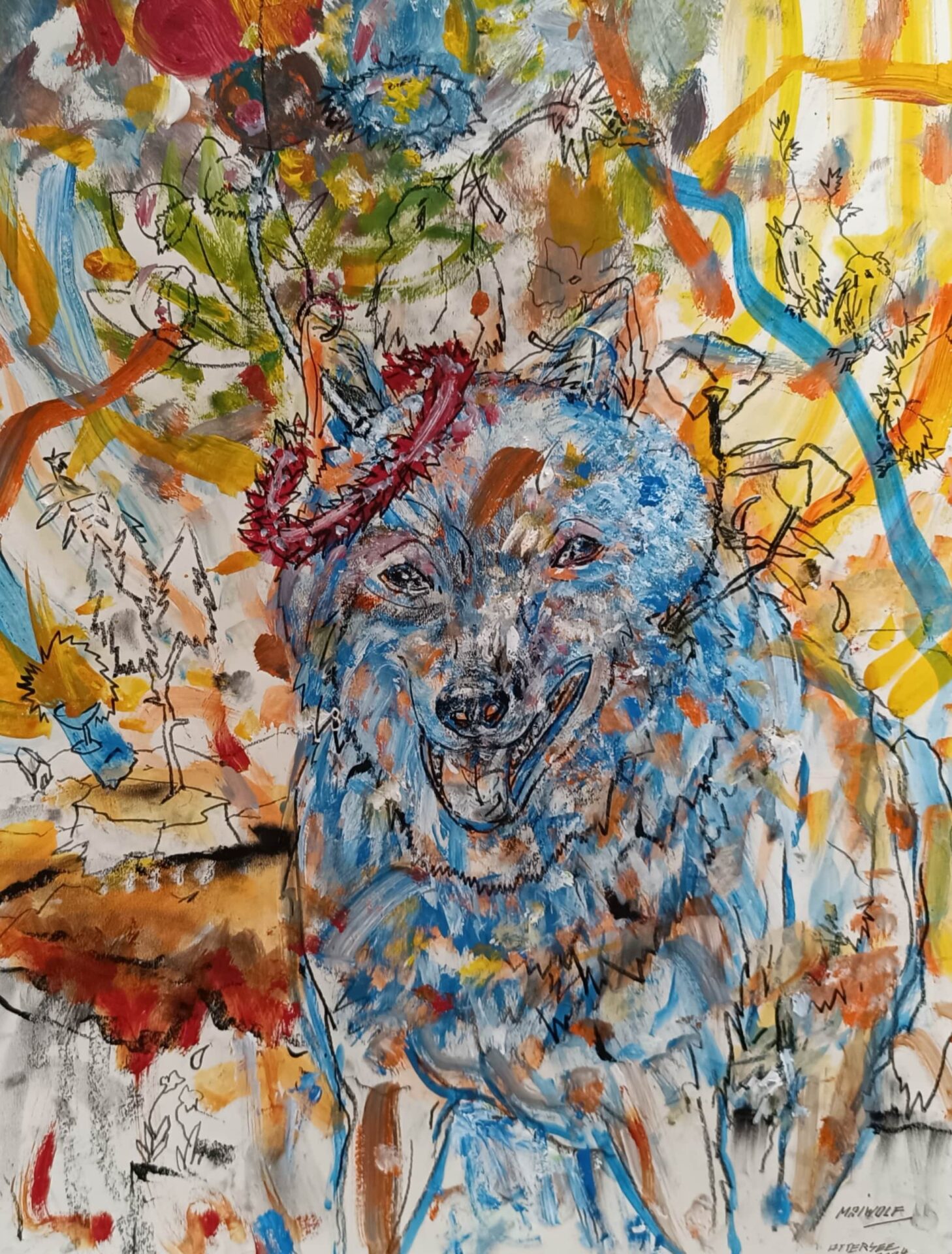 Österreichischer Tierschutzverein: Christian Ludwig Attersee hat "Mai Wolf" für den ÖTV gemalt